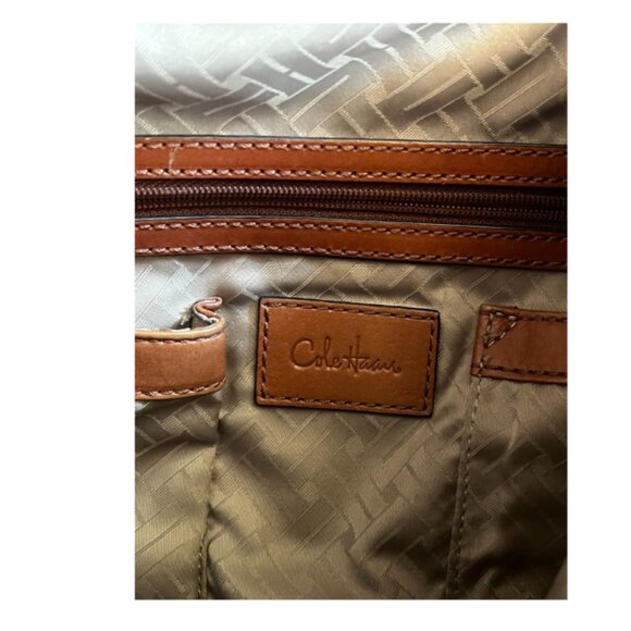 Cole Haan Genevieve Woven Shoulder Bag Purse Tote - Picture 6 of 11